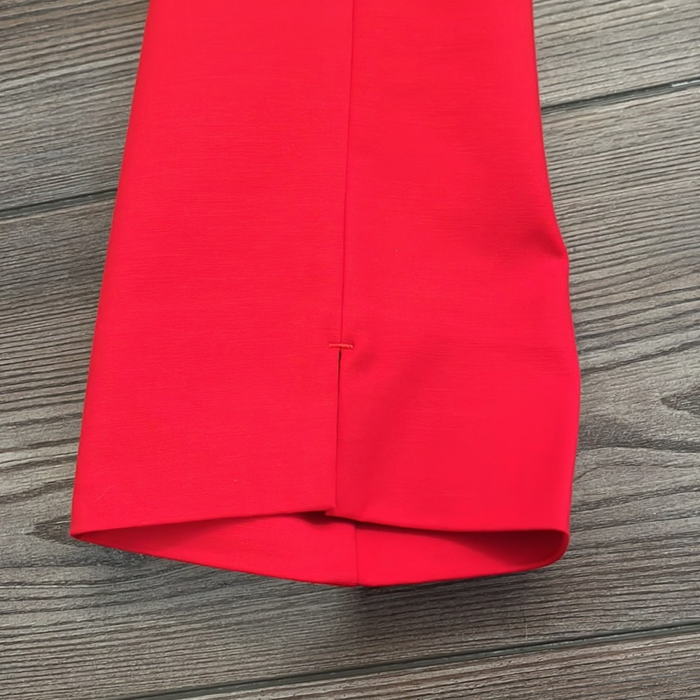 LOFT Bright Red Cropped Dress Pants - Picture 4 of 7